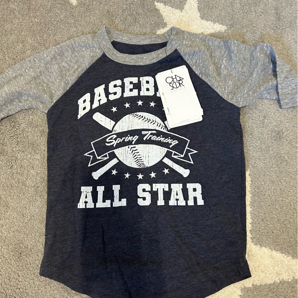 Chaser Baseball All Star Kids Raglan Shirt NWT